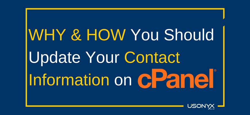 WHY & HOW You Should Update Your Contact Information on cPanel